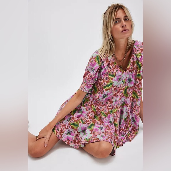 FREE PEOPLE ~ Moon Chaser Mini Dress ~ Size S - Picture 5 of 16